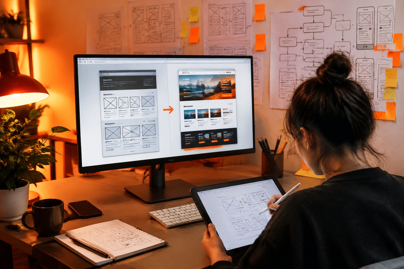 Refonte UX/UI d'un site web professionnel : maquette avant et après